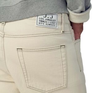 Joes Men’s Raw Hem Drawstring Waist Denim Shorts, Ecru, Size 34, NWT MSRP $198